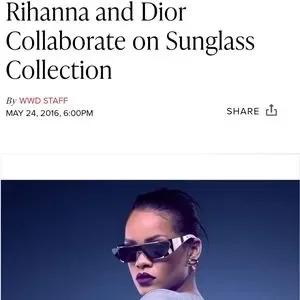 Dior Accessories Rihanna Dior Sunglass Collaboration Blue